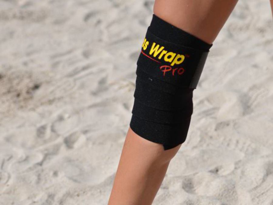 Press Wrap bandage on elbow
